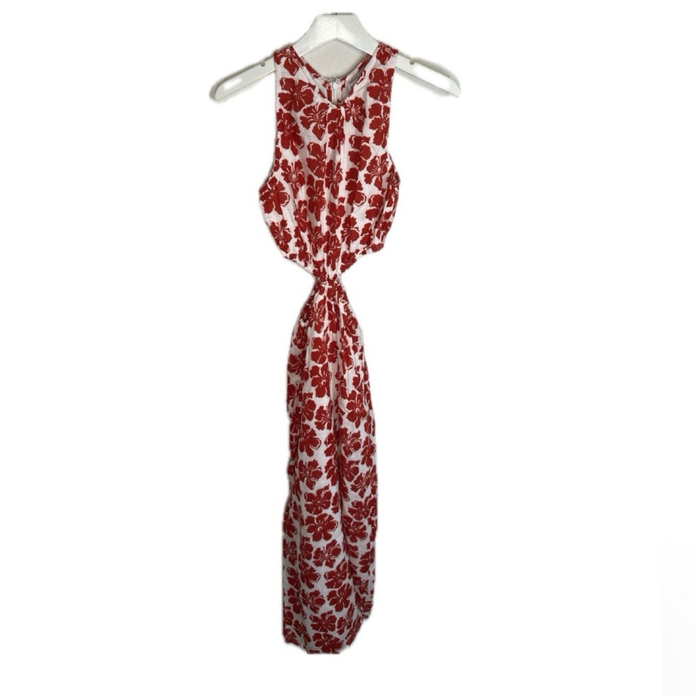 Faithfull the Brand full length dress with cutouts